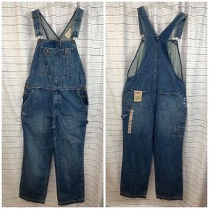 OshKosh Men's Heritage Bib Overalls Size 34 Denim NWT Jean 100% Cotton P1